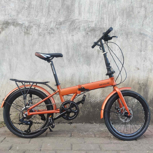 Iron Stallion Folding Bike 3x7 Speed - Orange