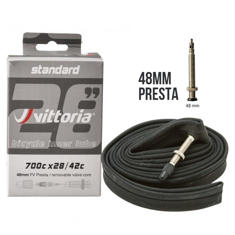 Vittoria Standard Butyl Inner Tubes for Road/Gravel Bike 700c (28-42)
