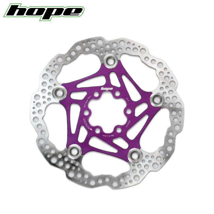 Hope Floating Disc Brake Rotor 6-Bolts - Purple 160mm