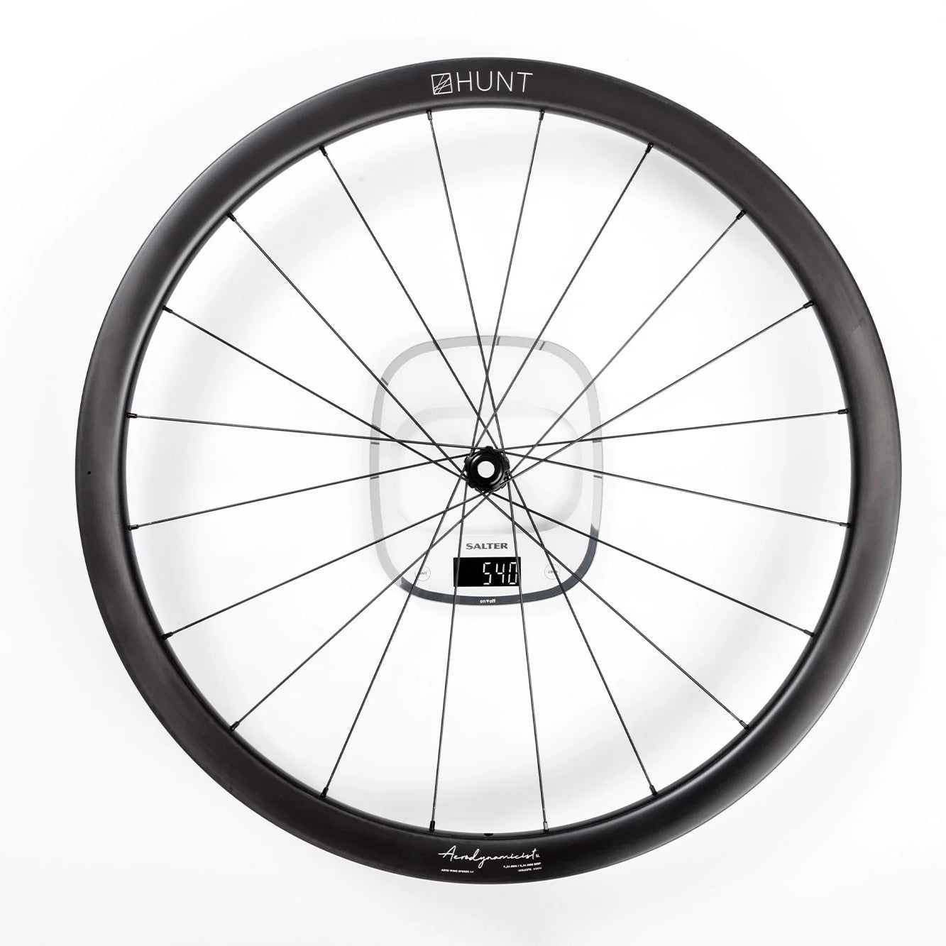 HUNT 34_34 Aerodynamicist Carbon Disc Wheelset TA 1264 grams Ratchet 40T