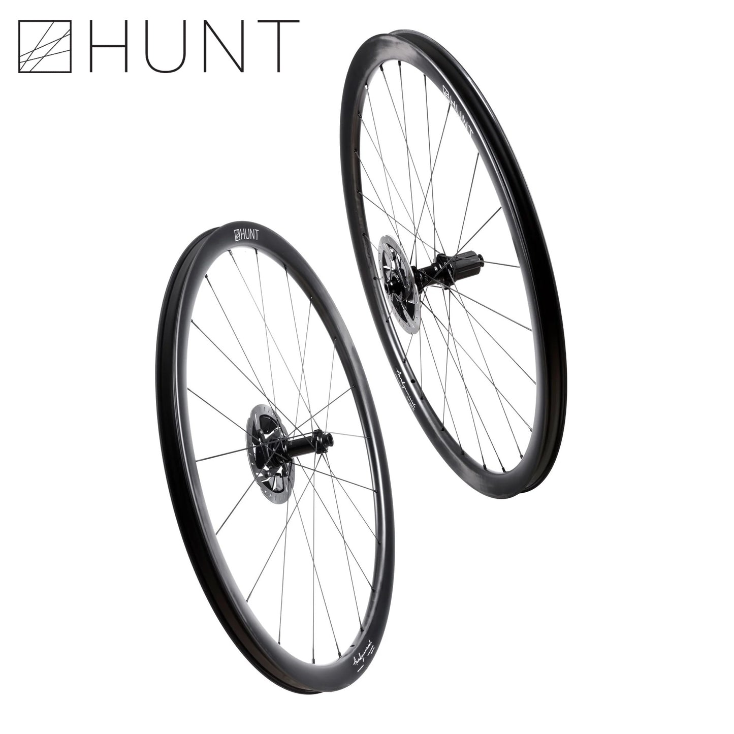 HUNT 34_34 Aerodynamicist Carbon Disc Wheelset TA 1264 grams Ratchet 40T