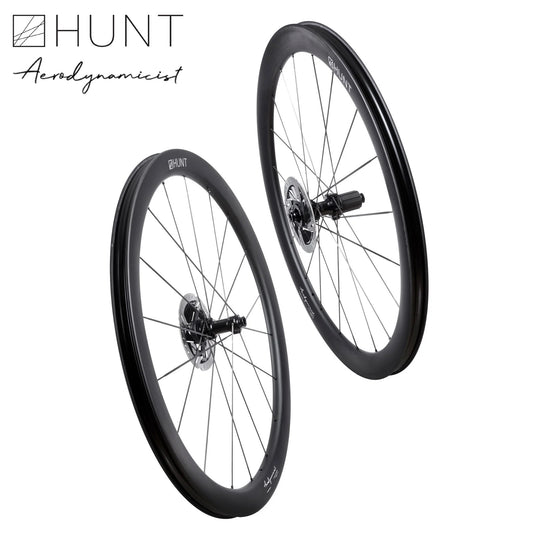 HUNT 44_46 Aerodynamicist UD Carbon Spoke Disc Wheelset TA 1274 grams Ratchet 40T