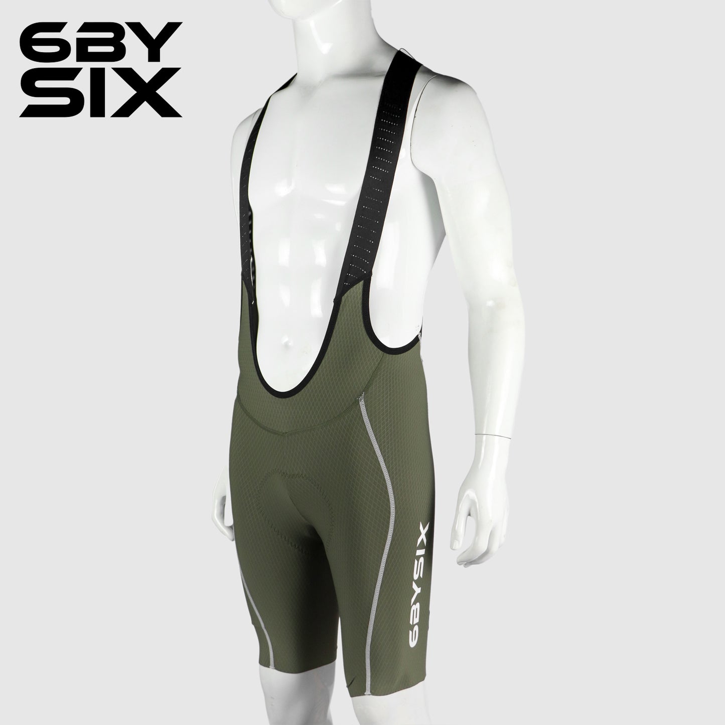 6bySix Seamless Bib Shorts - Army Green