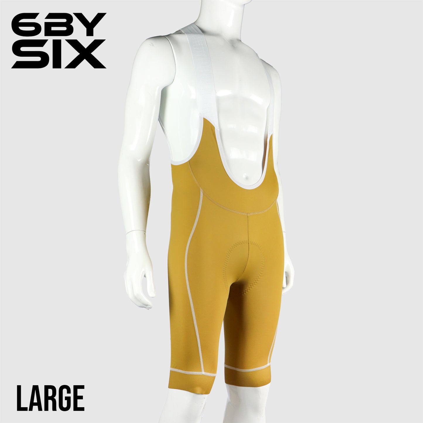 6bySix Progress Bib Shorts - Mustard Yellow