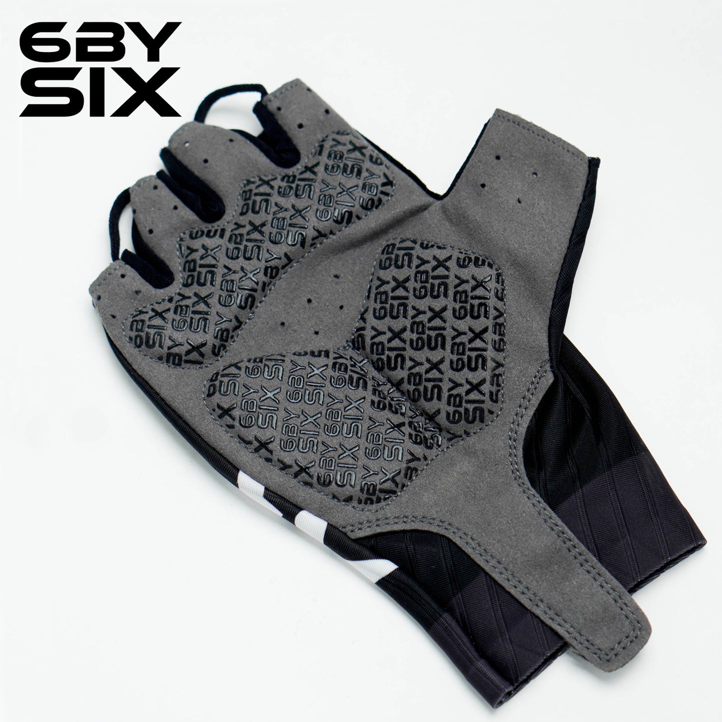 6bySix White Bicycle Gloves - G085