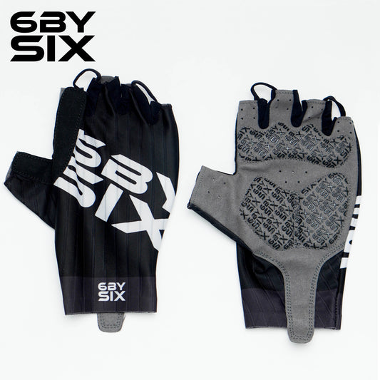 6bySix White Bicycle Gloves - G085