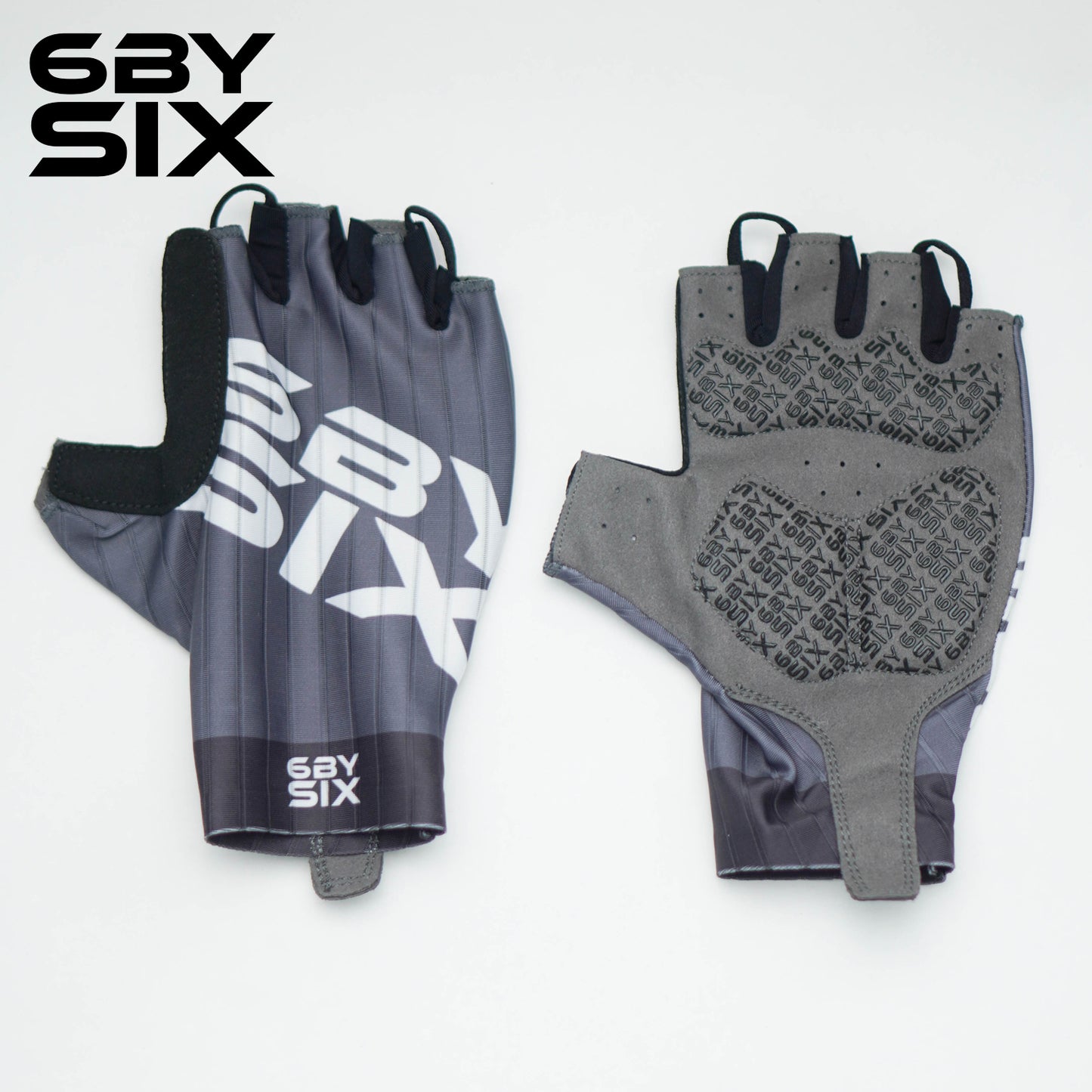 6bySix White Bicycle Gloves - G086