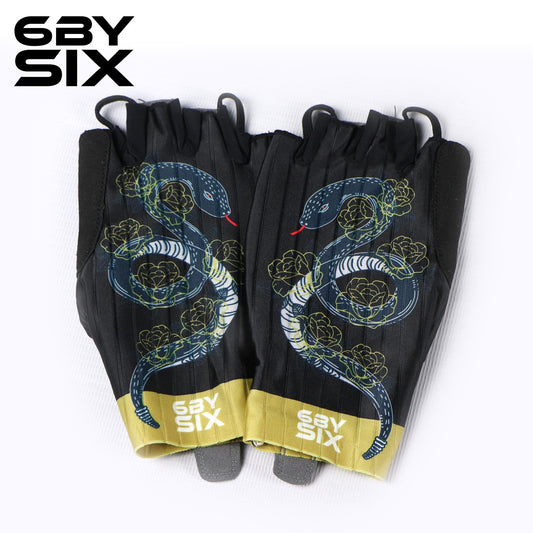 6bySix Serpent Black Bicycle Gloves - G098