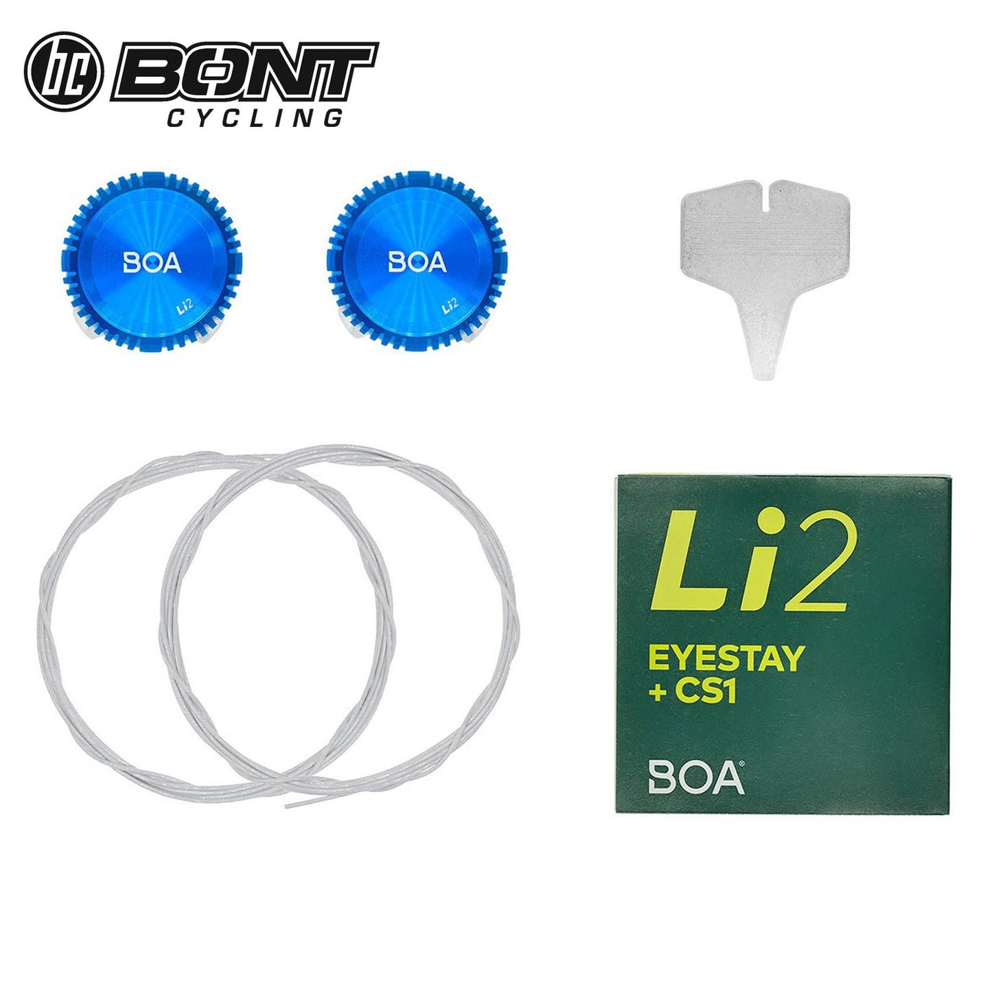 Bont BOA Li2 Dial Complete Kit, Vaypor (2pcs.) - Blue