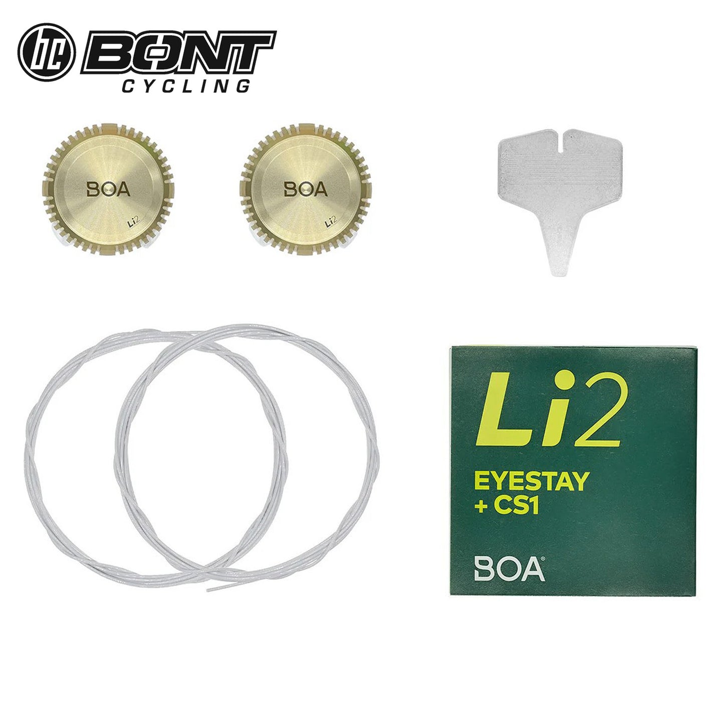 Bont BOA Li2 Dial Complete Kit, Vaypor (2pcs.) - Gold