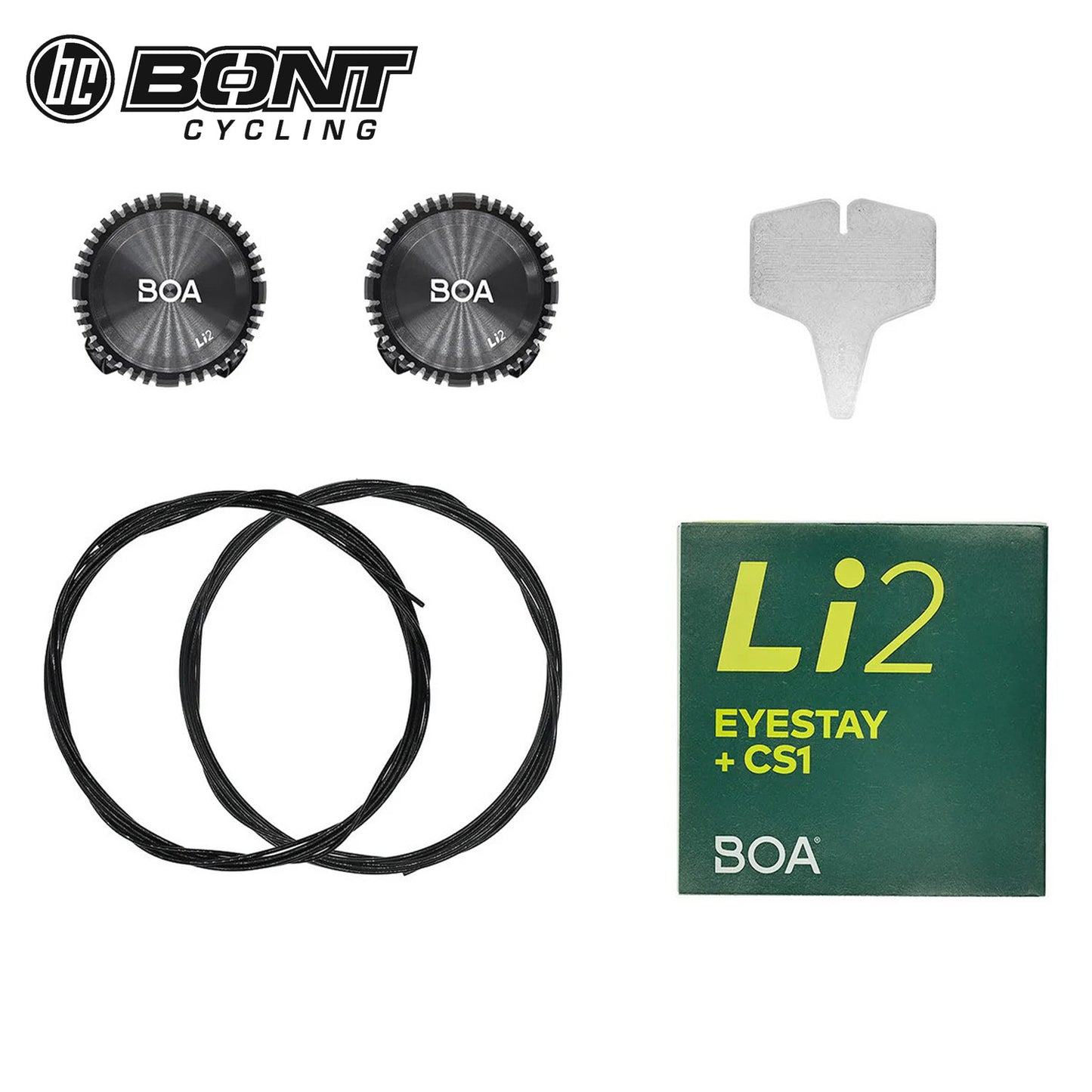 Bont BOA Li2 Dial Complete Kit, Vaypor (2pcs.) - Gunmetal