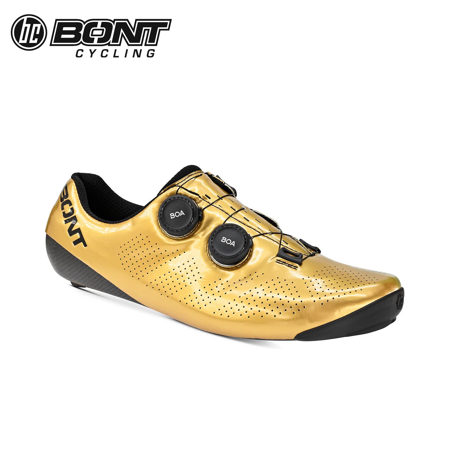 Bont Riot 24 Carbon Composite Road Cycling Shoes - Shiny Gold – Supreme ...