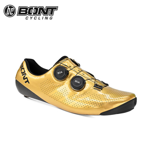 Bont Riot 24 Carbon Composite Road Cycling Shoes - Shiny Gold