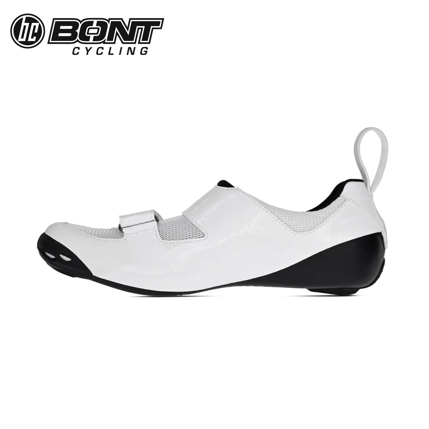 Bont Riot TR+ Carbon Composite Triathlon Road Cycling Shoes - White