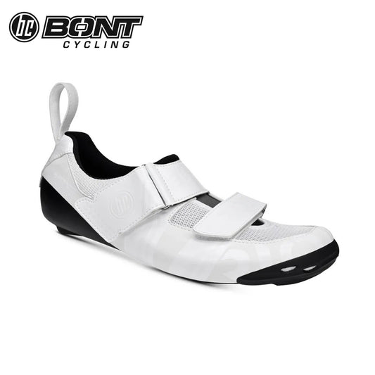 Bont Riot TR+ Carbon Composite Triathlon Road Cycling Shoes - White
