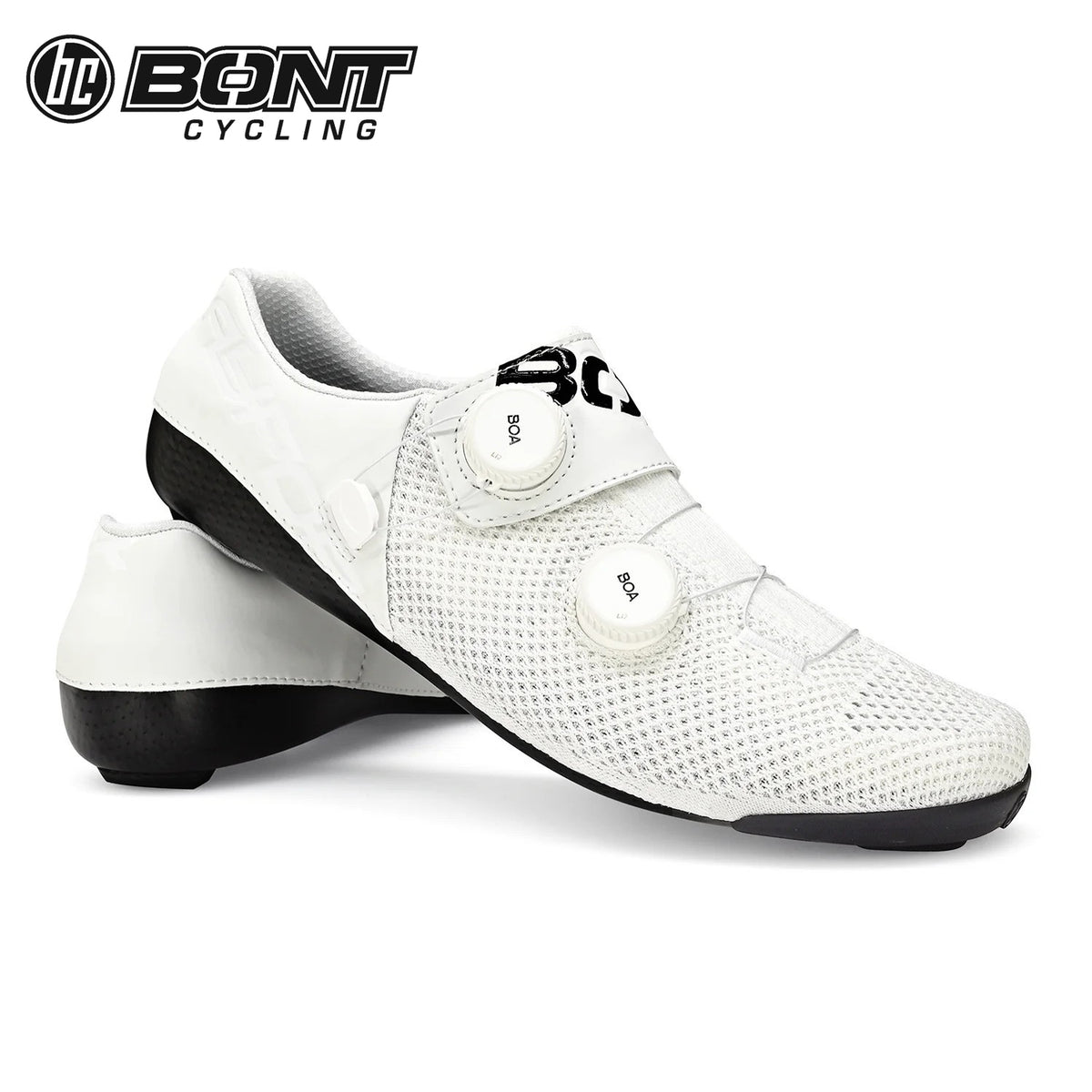 Bont Vaypor Knit Carbon Fiber / BOA Cycling Shoes - White