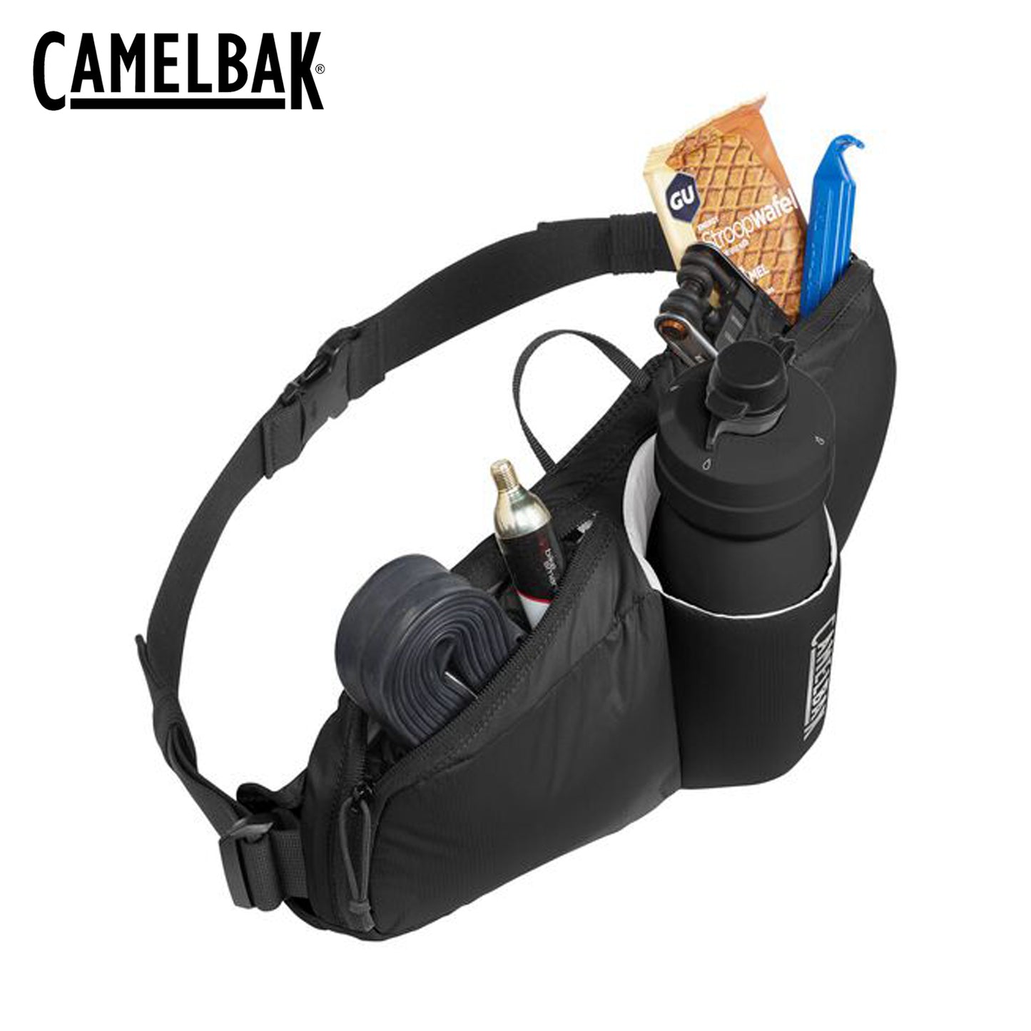 CamelBak Podium Flow 2 Waist Pack w/ 21oz Podium Dirt Series Bottle - Black