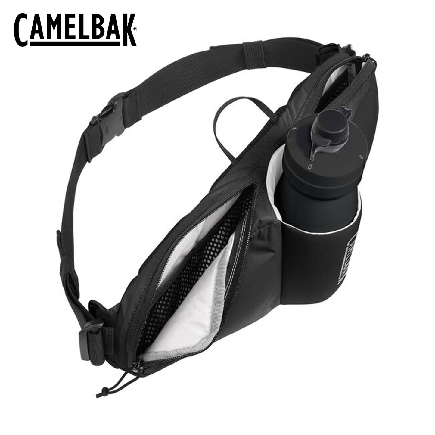 CamelBak Podium Flow 2 Waist Pack w/ 21oz Podium Dirt Series Bottle - Black