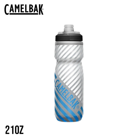 CamelBak Podium Chill Outdoor 21 21oz Bike Bottle - Grey/Blue Stripe