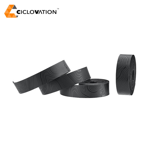 Ciclovation Leather Touch Minimalism Bar Tape - Topographic Black