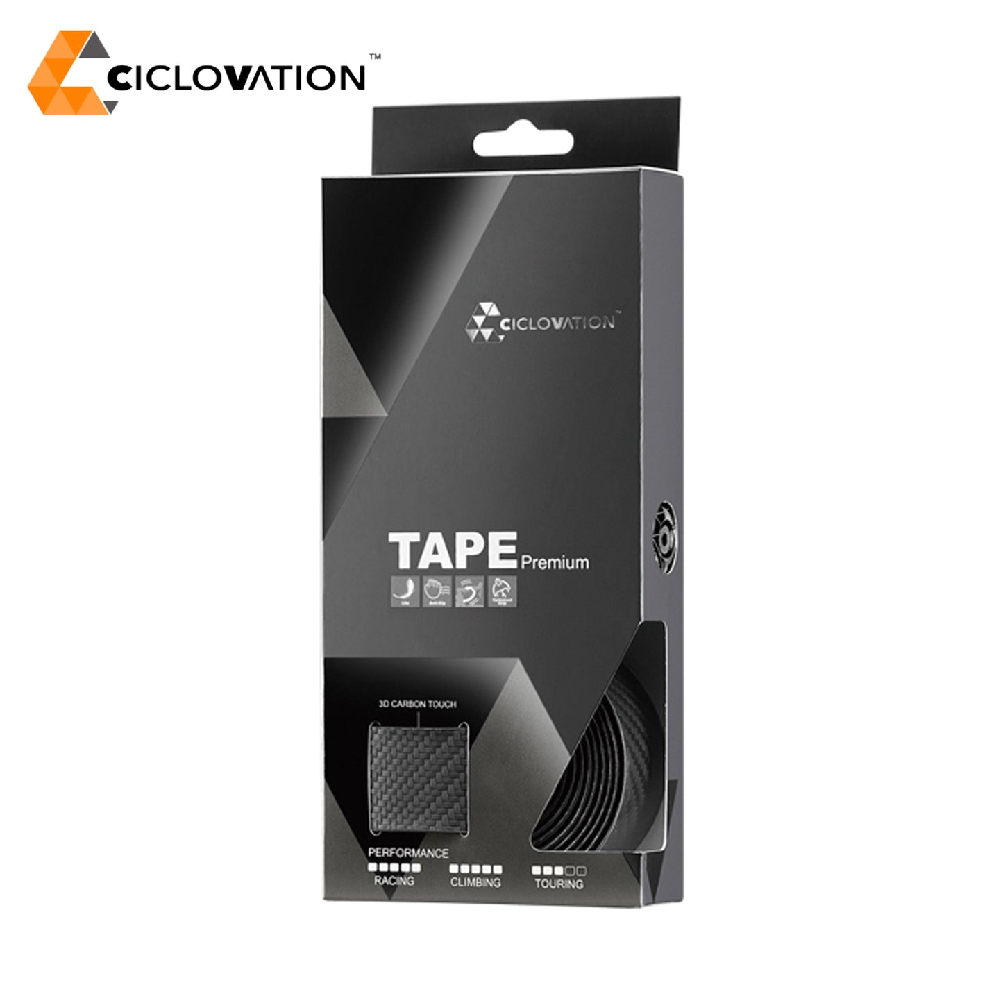 Ciclovation Premium 3D Carbon Touch Bar Tape - Black