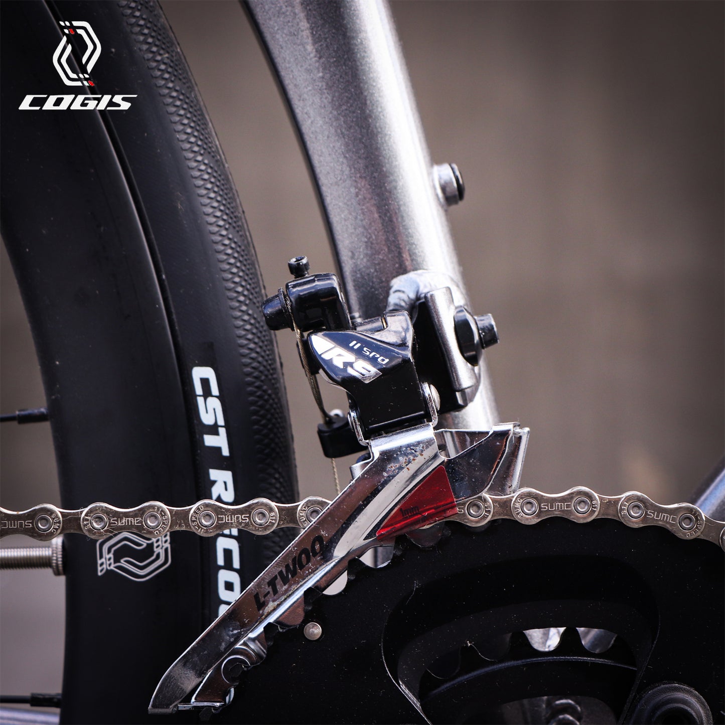 COGIS RT600 700c Aluminum Alloy 6061 2x11 Road Bike - Black/Grey