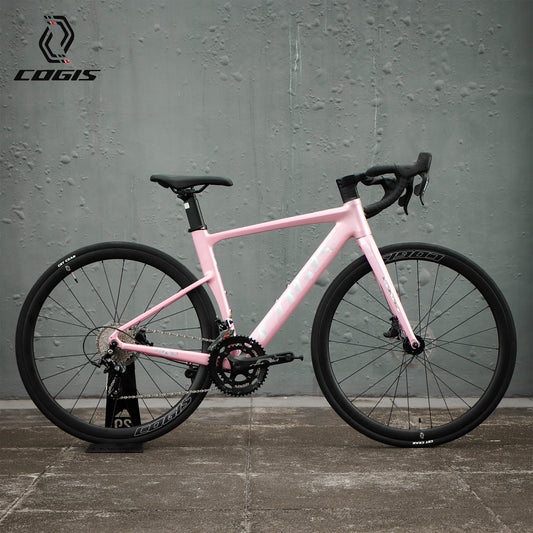 COGIS RT600 700c Aluminum Alloy 6061 2x9 Road Bike - Sweet Peach Pink