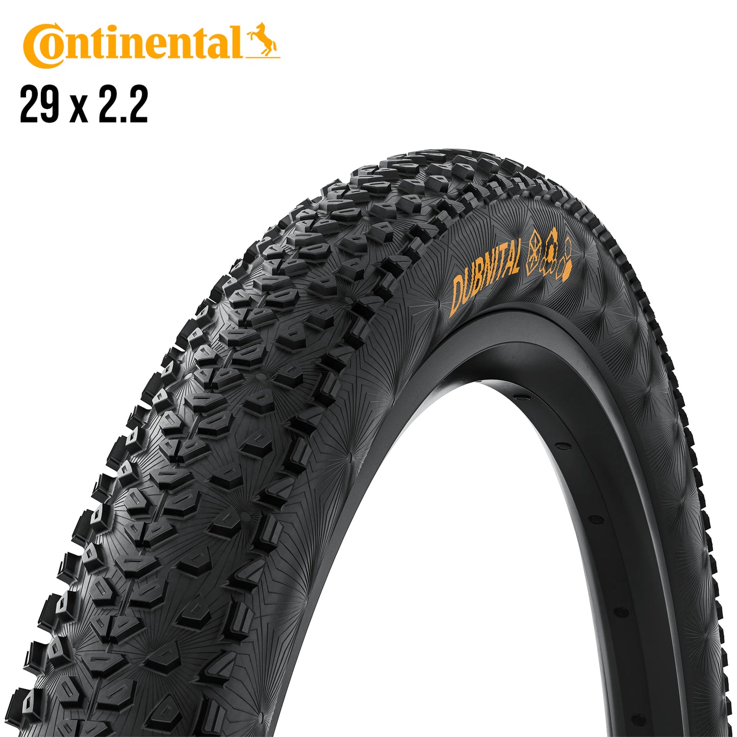 Continental Dubnital Trail Casing Rapid Compound 29er Gravel Tubeless-Ready Bike Tire - Black