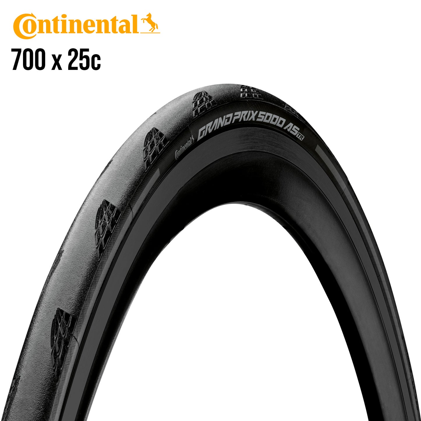 Continental Grand Prix 5000 (GP5000) AS TR All-Season Road Bike Tire Tubeless Ready - Black