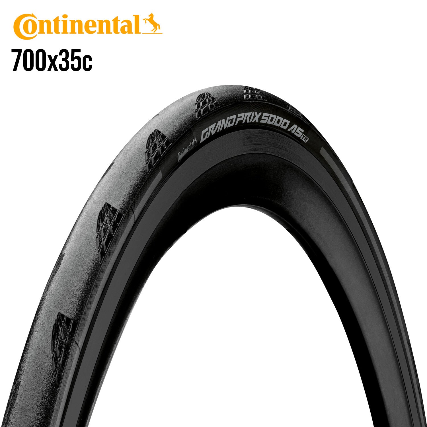 Continental Grand Prix 5000 (GP5000) AS TR All-Season Road Bike Tire Tubeless Ready Black