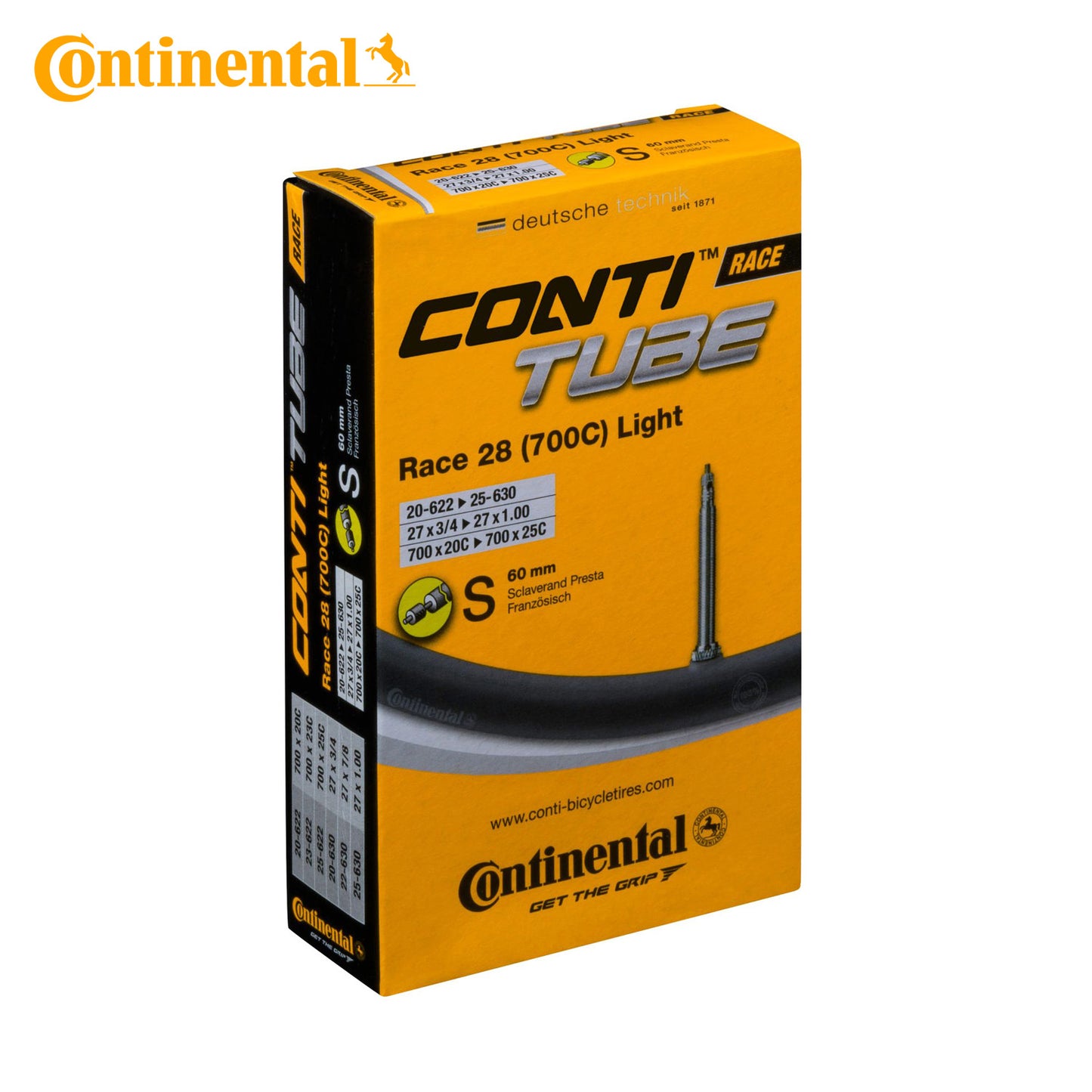 Continental Conti-Tube Race 28 Light Inner Tube for Road Bike 700c (20-25)