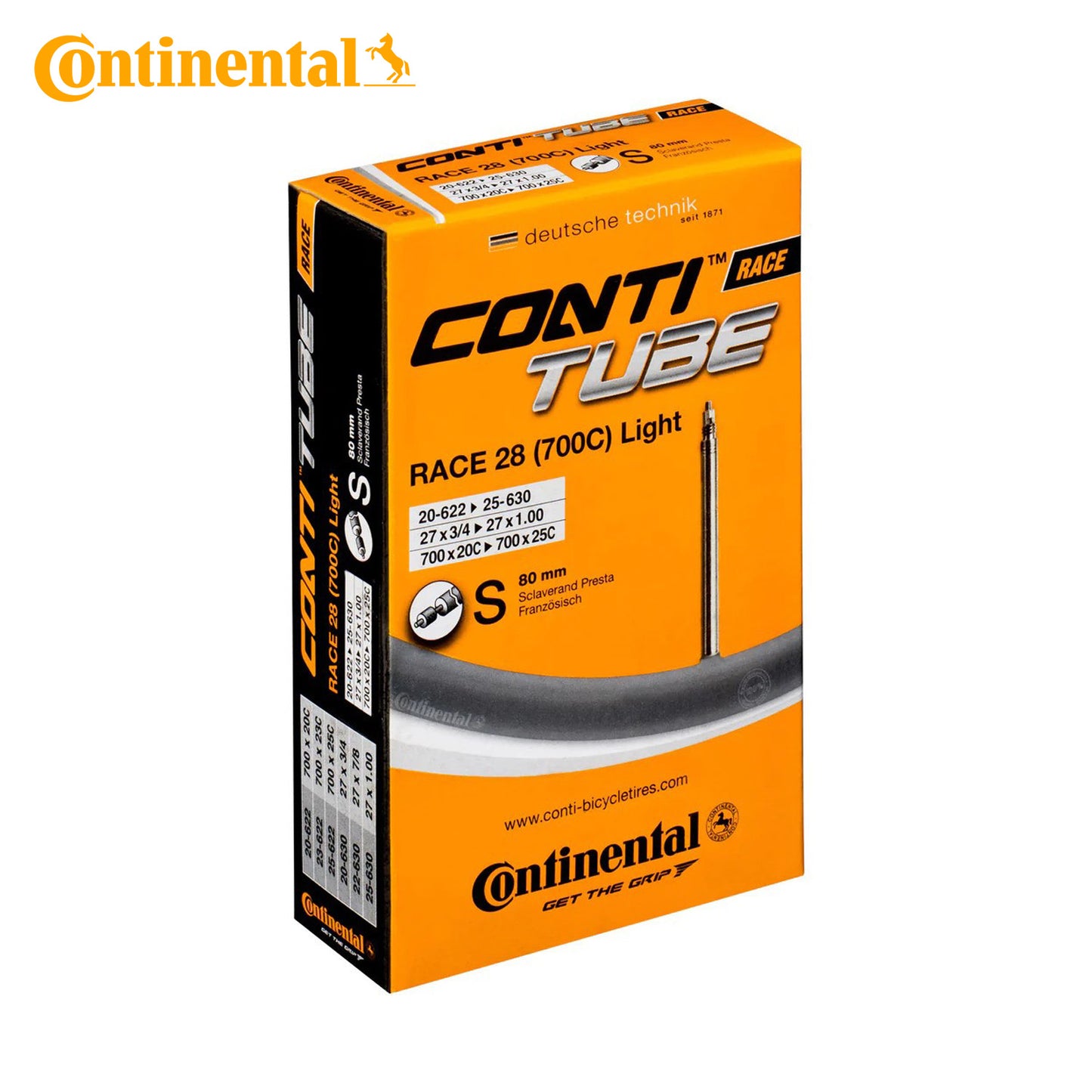 Continental Conti-Tube Race 28 Light Inner Tube for Road Bike 700c (20-25)