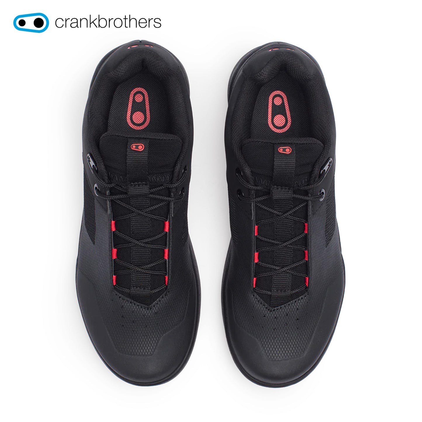 Crankbrothers Stamp Lace Flat Shoes - Black/Red w/ Black Outsole