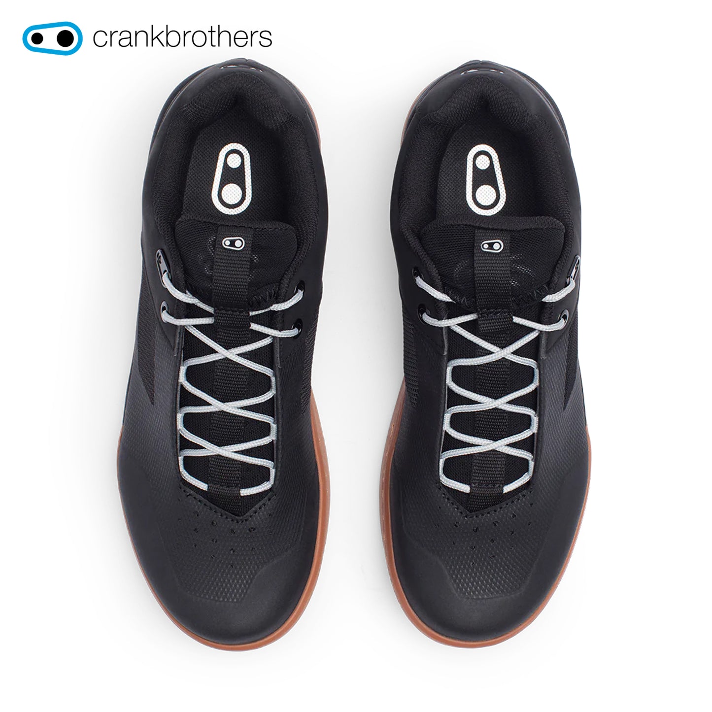 Crankbrothers Stamp Lace Flat Shoes - Black/Silver w/ Gum Outsole