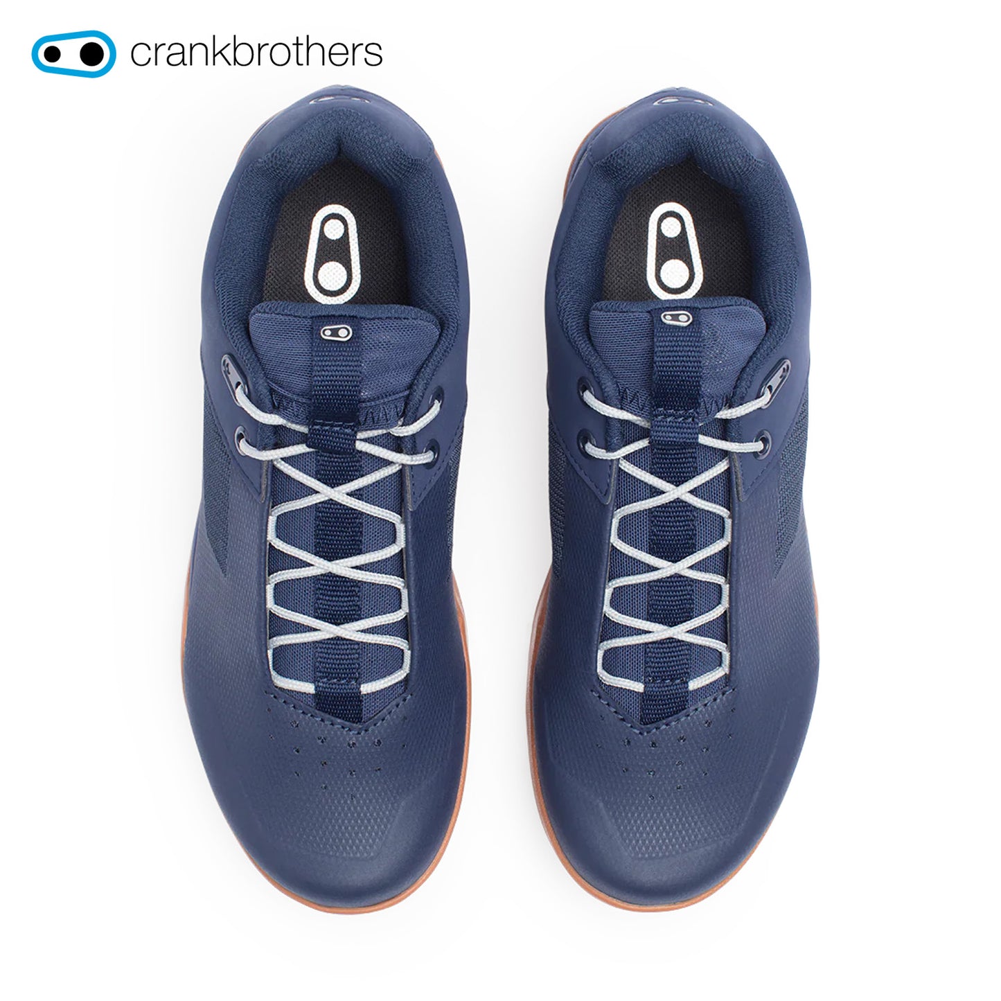 Crankbrothers Stamp Lace Flat Shoes - Navy/Silver w/ Gum Outsole