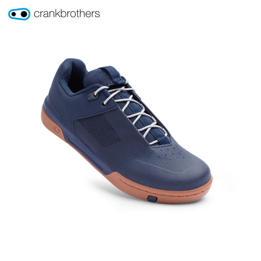 Crankbrothers Stamp Lace Flat Shoes - Navy/Silver w/ Gum Outsole