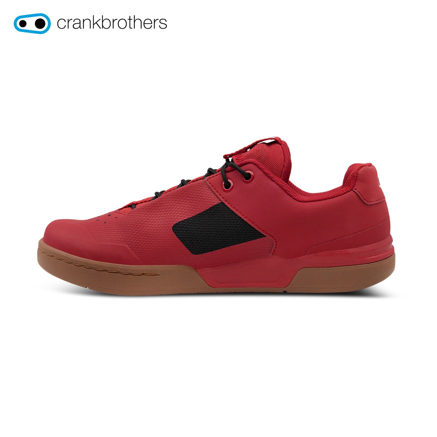 Crankbrothers Stamp Lace Flat Shoes, Pump for Peace Edition - Red/Black w/ Gum Outsole