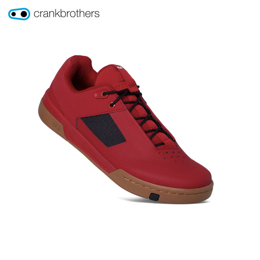 Crankbrothers Stamp Lace Flat Shoes, Pump for Peace Edition - Red/Black w/ Gum Outsole