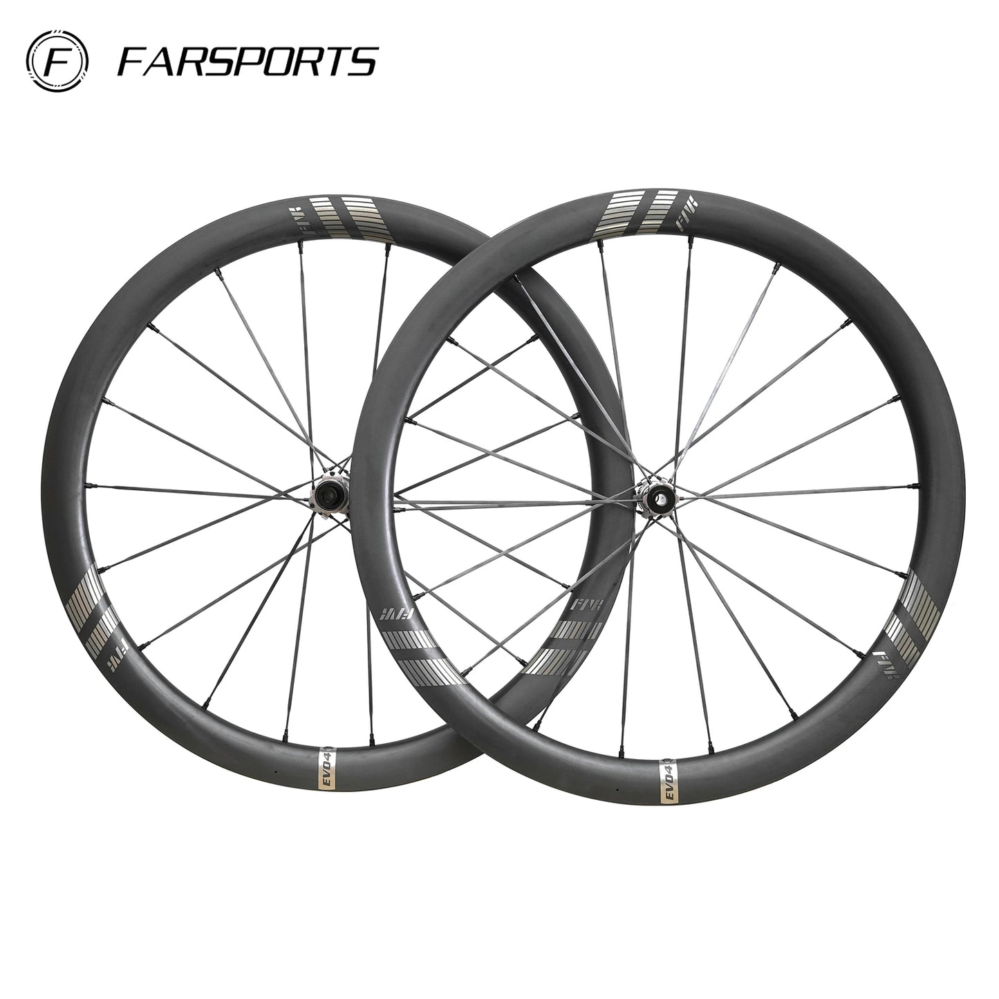FARSPORTS 2026 EVO S Series EVO5 S (All-Rounder) Full-Set, UCI Approved Road Bicycle Wheels - Black