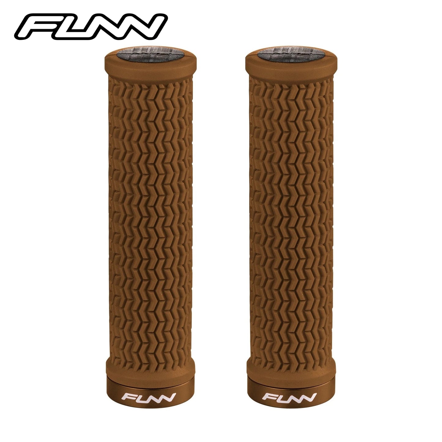 Funn Holeshot MTB Racing Grips - Brown