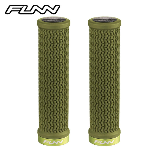 Funn Holeshot MTB Racing Grips - Olive Green