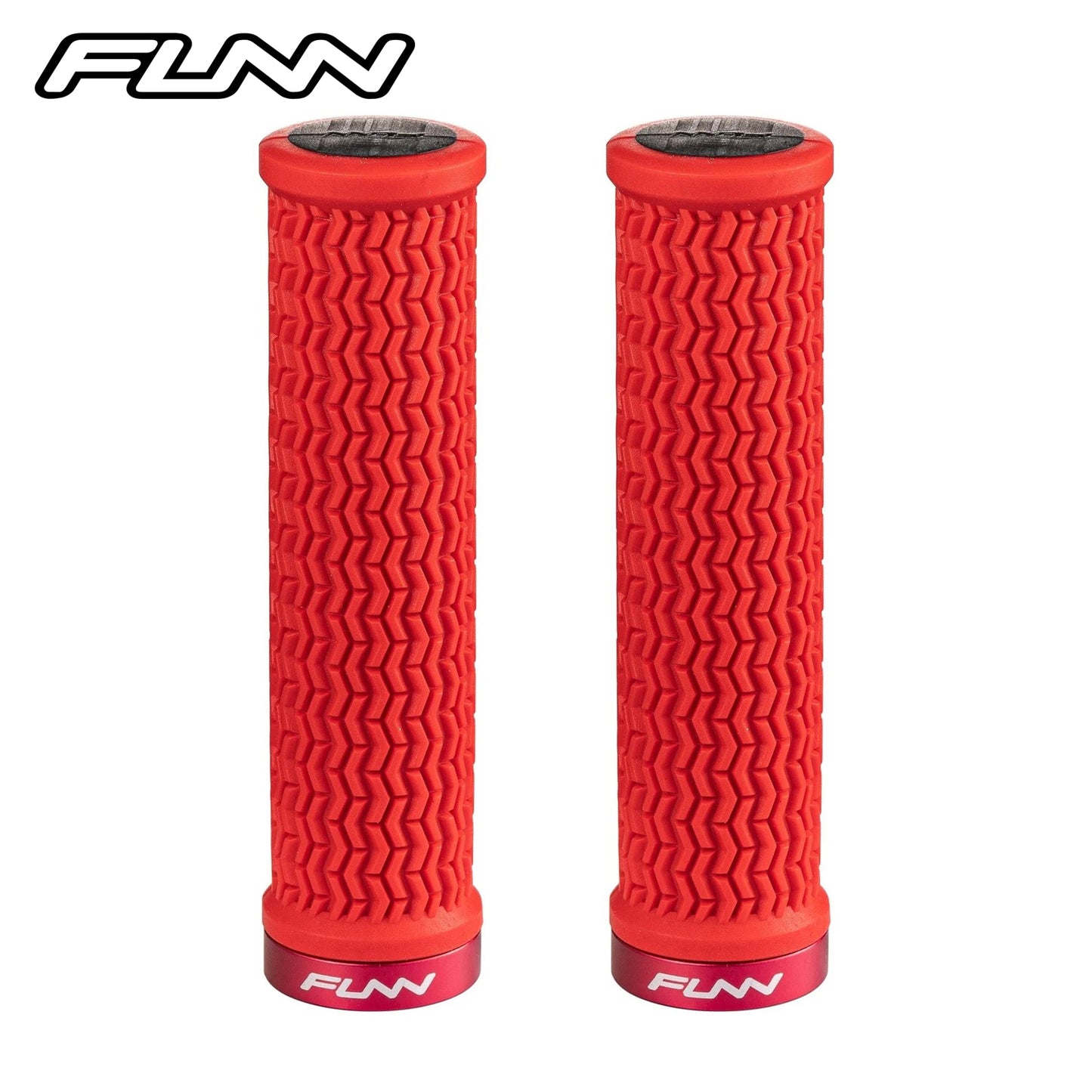 Funn Holeshot MTB Racing Grips - Red