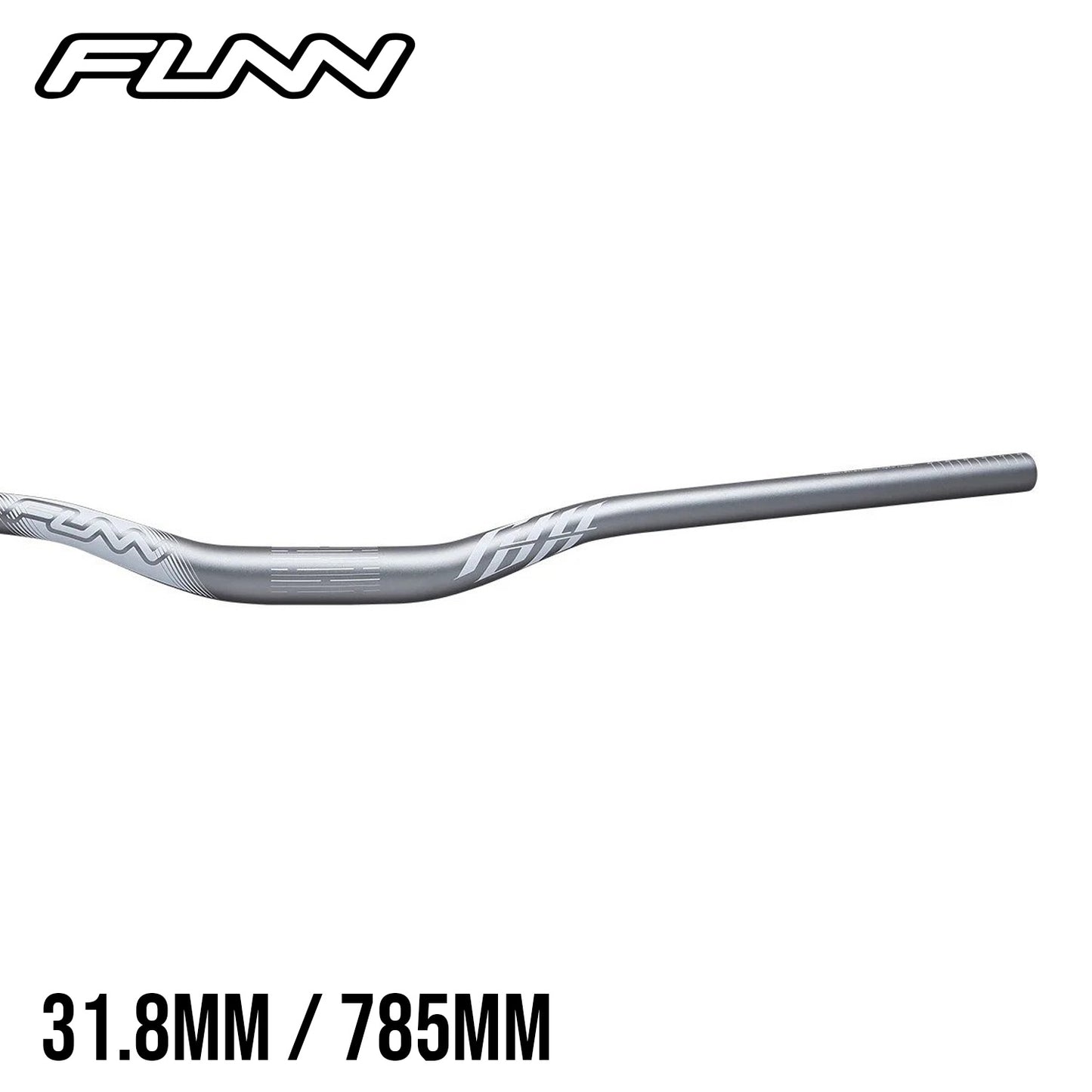 Funn Full On Aluminum MTB Handlebar - Grey White