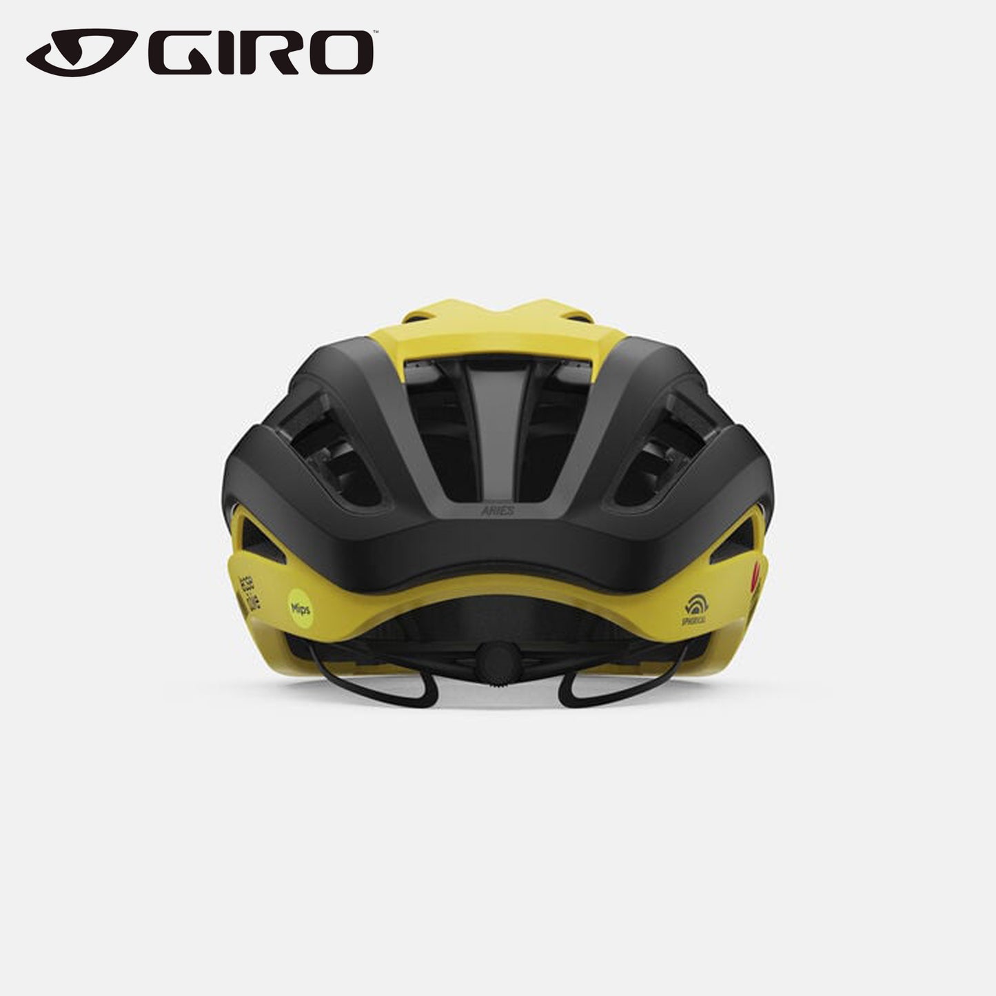 Giro Aries Spherical MIPS Road Bike Helmet - Matte Black/Matte Yellow Visma