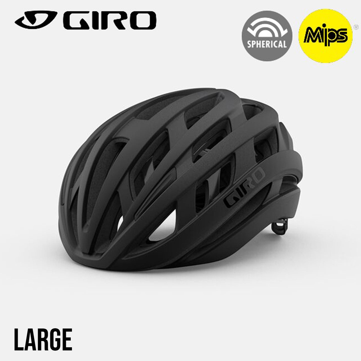 Giro HELIOS Spherical MIPS Road Bike Helmet - Matte Black Fade