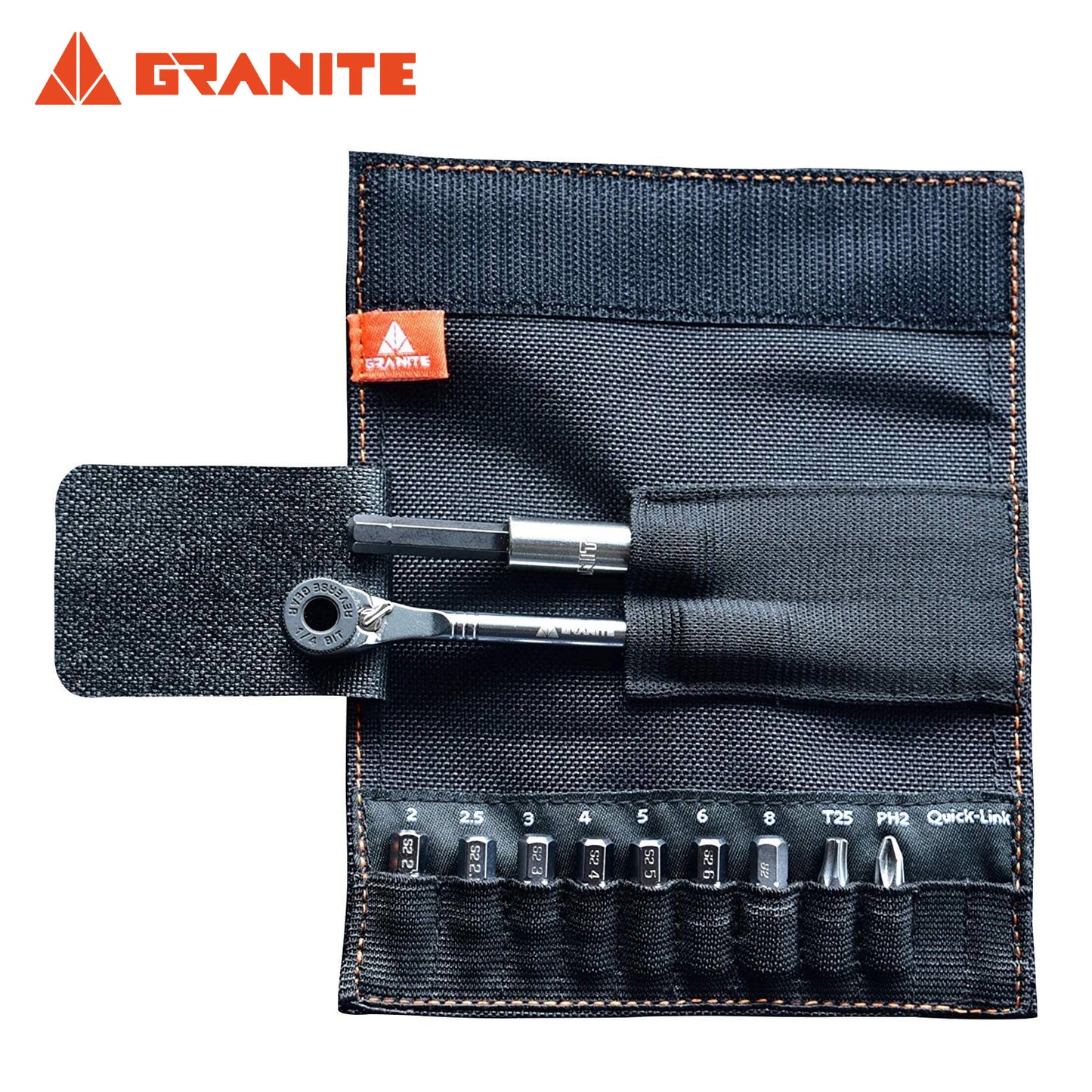 Granite Rocknroll Mini Ratchet Tool Kit - Black