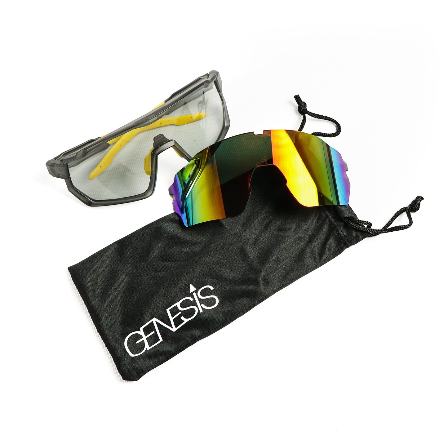 Genesis Climber Photochromic Bike Sunglass - Crystal Black