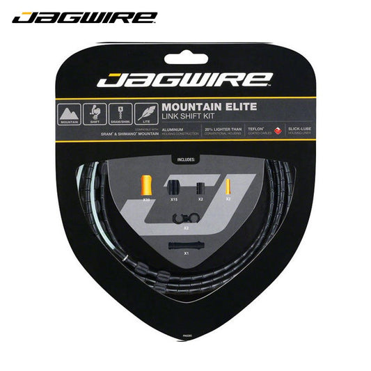 Jagwire Mountain Elite Sealed Shift Cable Link Kit Pair (2x) for MTB SRAM / Shimano - Black