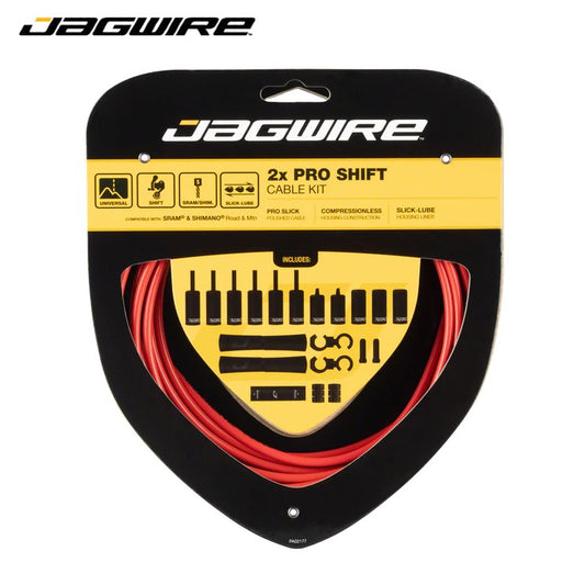 Jagwire PRO Shift Cable Kit Set (2x) for Road / MTB / SRAM / Shimano - Red