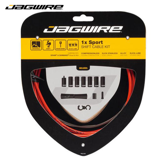 Jagwire Sport Shift Cable Kit (1x) for Road / MTB / SRAM / Shimano - Red